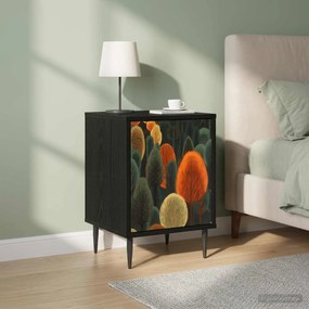 vidaXL Κομοδίνο ZAANDAM 2 τμχ. Μαύρη Δρυς 36 x 33 x 51 εκ.