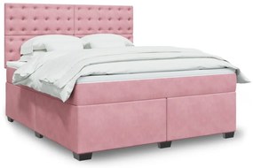 ΚΡΕΒΑΤΙ BOXSPRING ΜΕ ΣΤΡΩΜΑ ΡΟΖ 180X200 ΕΚ. ΒΕΛΟΥΔΙΝΟ 3290995