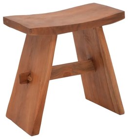 Shogun stool teak wood in natural shade 46x28x46cm 30x30x80 εκ.