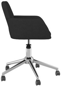 vidaXL Καρέκλα Γραφείου Περιστρεφόμενη Μαύρη Υφασμάτινη