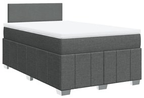 ΚΡΕΒΑΤΙ BOXSPRING ΜΕ ΣΤΡΩΜΑ ΣΚΟΥΡΟ ΓΚΡΙ 120X200 ΕΚ. ΥΦΑΣΜΑΤΙΝΟ 3287029