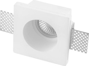 Γύψινο Σποτ Χωνευτό Cosimo Trimless GU10 Κοπή 9x9cm Λευκό