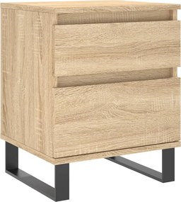 vidaXL Κομοδίνα 2 τεμ. Sonoma Δρυς 40 x 35 x 50 εκ. από Επεξεργ. Ξύλο