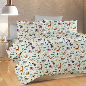 Μαξιλαροθήκη Παιδική Zoo 556 White-Multi DimCol 50Χ70 100% Cotton