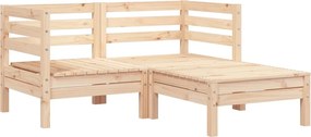 vidaXL Corner Sofa 2-θέσιο Solid pine wood Natural Pine 2-Seater