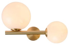 Φωτιστικό Τοίχου 1995 D: 33 H:21 L:17.5 Gold Metal, Glass