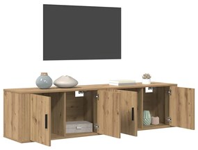 vidaXL Σετ Βαθμιδωτών Ντουλαπιών Τηλεόρασης 2 pcs Artisan Oak