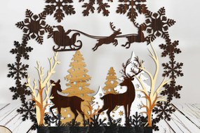 Σετ των 3 Intra απο ξύλο plywood 3mm-4mm πάχος Χριστουγεννιάτικο περίπτερο Ξύλο Πολυστρωματικό κομμένο Δίασταση 4x4 cm INTRAFABR-19756214