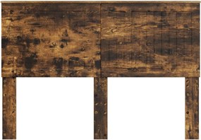 vidaXL Κεφαλάρι με κεφαλάρι Καπνιστό Δρύς 140 cm Επεξεργασμένο ξύλο