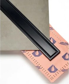 Tema Insulation Frame Low Black Matt - Γραμμικό Σιφώνι Δαπέδου Με Χαμηλό Ύψος - 60 εκ.