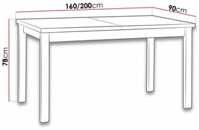 Τραπέζι Victorville 177, Άσπρο, Grandson δρυς, 78x90x160cm, 41 kg, Επιμήκυνση, Πλαστικοποιημένη μοριοσανίδα, Ξύλο, Μερικώς συναρμολογημένο