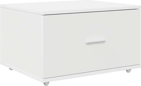 vidaXL Ντουλάπι με Συρτάρια με τροχούς Λευκό 55 x 45 x 31 εκ