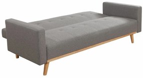 Καναπές κρεβάτι Mesa 187, Αριθμός θέσεων: 3, Γκρι, Καφέ, 83x200x94cm, Πόδια: Ξύλο | Epipla1.gr