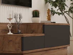 Έπιπλο Τηλεόρασης Atlantic Πεύκο / Ανθρακί BOGRIE 160x35x35