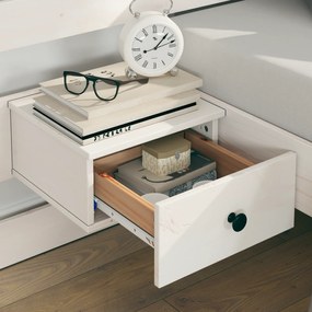 vidaXL Σκελετός Κρεβατιού με συρτάρι Λευκό 140 x 200 εκ