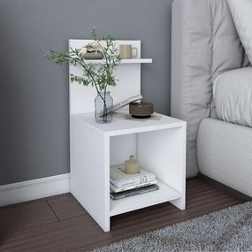 Megapap Κομοδίνο Ulman Λευκό 35x37x72εκ.
