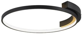 Πλαφονιέρα Φωτιστικό Οροφής 53cm LED 39W IP20 3000K  Zambelis-2076-Μαύρο 2076