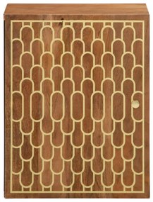 vidaXL Ντουλάπι Μπάνιου Επιτοίχιο 38x33x48 εκ. από Μασίφ Ξύλο Μάνγκο