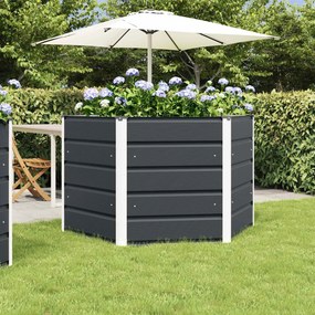 vidaXL Γλάστρα Ανθρακί 129 x 129 x 75 εκ Ατσάλι