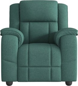vidaXL Πολυθρόνα Ανακλινόμενη Σκούρο Πράσινο Υφασμάτινη