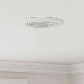 vidaXL Σποτ 12 pcs Λευκό 9 x 9 x 2.5 εκ. Μέταλλο