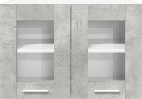 vidaXL Κρεμαστό ντουλάπι 2 pcs Σκυρόδεμα Γκρι Επεξεργασμένο Ξύλο
