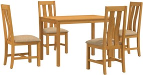 vidaXL Σετ τραπεζαρίας BERGEN 5 τμχ. Μπεζ 110 x 75 x 75 cm