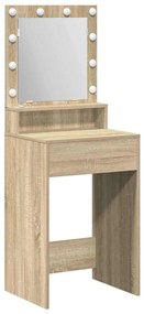 vidaXL Τραπέζι Μακιγιάζ με ράφι Δρύς Sonoma 50 x 41 x 135 εκ