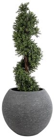 GloboStar® Artificial Garden COLUMBIA 20798 Επιδαπέδιο Πολυεστερικό Τσιμεντένιο Κασπώ Γλάστρα - Flower Pot Γκρι Φ60 x Υ51cm