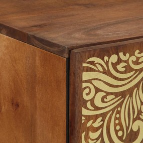 vidaXL Πλαϊνό γραφείο Καφέ 60 x 33 x 75 cm Στερεό ξύλο μάνγκο