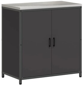 vidaXL Σετ Αποθήκευσης Κουζίνας 3 pcs Μαύρο Ψυχρής έλασης χάλυβας