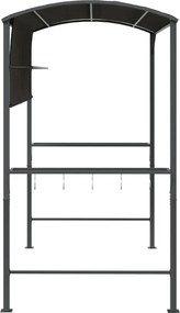 vidaXL Κιόσκι με Οροφή Ανθρακί 220x110x200 εκ.