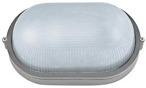 Απλίκα Φωτιστικό Τοίχου Οβάλ E27 IP45 ACA-HI5032GDS-Γκρι HI5032GDS