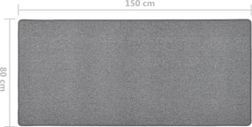 vidaXL Χαλί Διάδρομος Σκούρο Γκρι 80 x 150 εκ.
