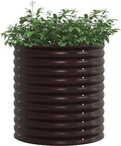 vidaXL Ανεβασμένο Κρεβάτι Καφέ 80 x 80 x 81 cm Ατσάλι