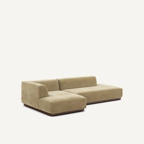 Γωνιακός καναπές δεξιός XL από βελούδο stonewashed, JACOPO