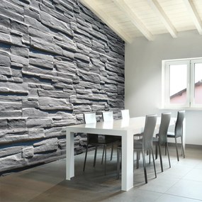 Φωτοταπετσαρία - Grey stone wall 350x270