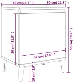 ΚΟΜΟΔΙΝO ΜΑΥΡO 40 X 30 X 50 ΕΚ. ΜΕ ΜΕΤΑΛΛΙΚΑ ΠΟΔΙΑ 805835