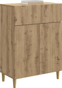vidaXL Πλαϊνό γραφείο Artisan Δρυς 66 x 34,5 x 90 εκ