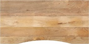 vidaXL Επιφάνεια Γραφείου Καμπύλη 110x50x2,5 εκ Μασίφ Ακατ. Μάνγκο