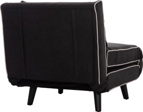 ΠΟΛΥΘΡΟΝΑ ΚΡΕΒΑΤΙ BRAXTON HM8425.03 ΜΑΥΡΟ ΥΦΑΣΜΑ 78x88x78Υεκ.
