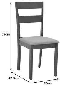 Καρέκλα Dallan  pakoworld σε καρυδί απόχρωση 40x47.5x89εκ