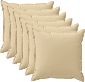 vidaXL Κάλυμμα Μαξιλαριού 6 τμχ. HOUTEN Μπεζ 40 x 40 cm Πολυεστέρας