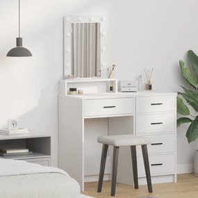 vidaXL Τραπέζι περιποίησης Λευκό 50 x 41 x 140 εκ. Επεξεργασμένο ξύλο
