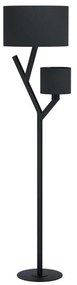 Φωτιστικό Δαπέδου 39889 Balnario E27/2 Black Eglo Metal, Fabric