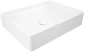 Νιπτήρας μπάνιου DROP I Eπικαθήμενος Λευκός 50x38x10 εκ. 50x38x10 εκ.