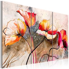 Πίνακας - Poppies lashed by the wind 120x80