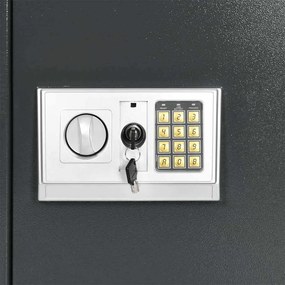 vidaXL Ψηφιακό Ασφαλές Σκούρο γκρι 40 x 35 x 60 εκ. Ατσάλι