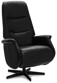 Delta Recliner Black Leather/Black