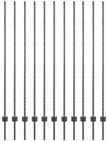 vidaXL Πό posts φράχτη 22 pcs Γκρι 160 cm Ατσάλι